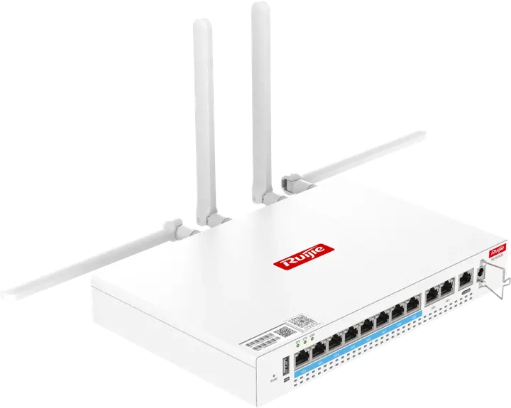 Ruijie RG-RSR830, WAN: 2 x GE electrical ports LAN: 8 x GE electrical ports (LAN/WAN switchable)