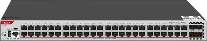 Ruijie RG-S5350-48GT4XS-P-E, 48 x 1GE RJ45 ports, 4 x 10GE SFP+ ports, PoE/PoE+